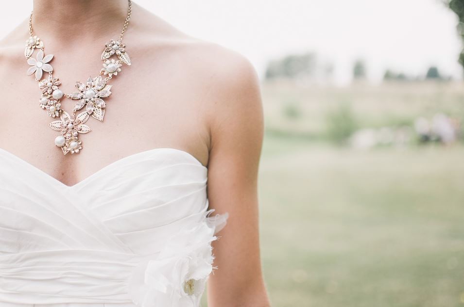 Bride with necklace photo